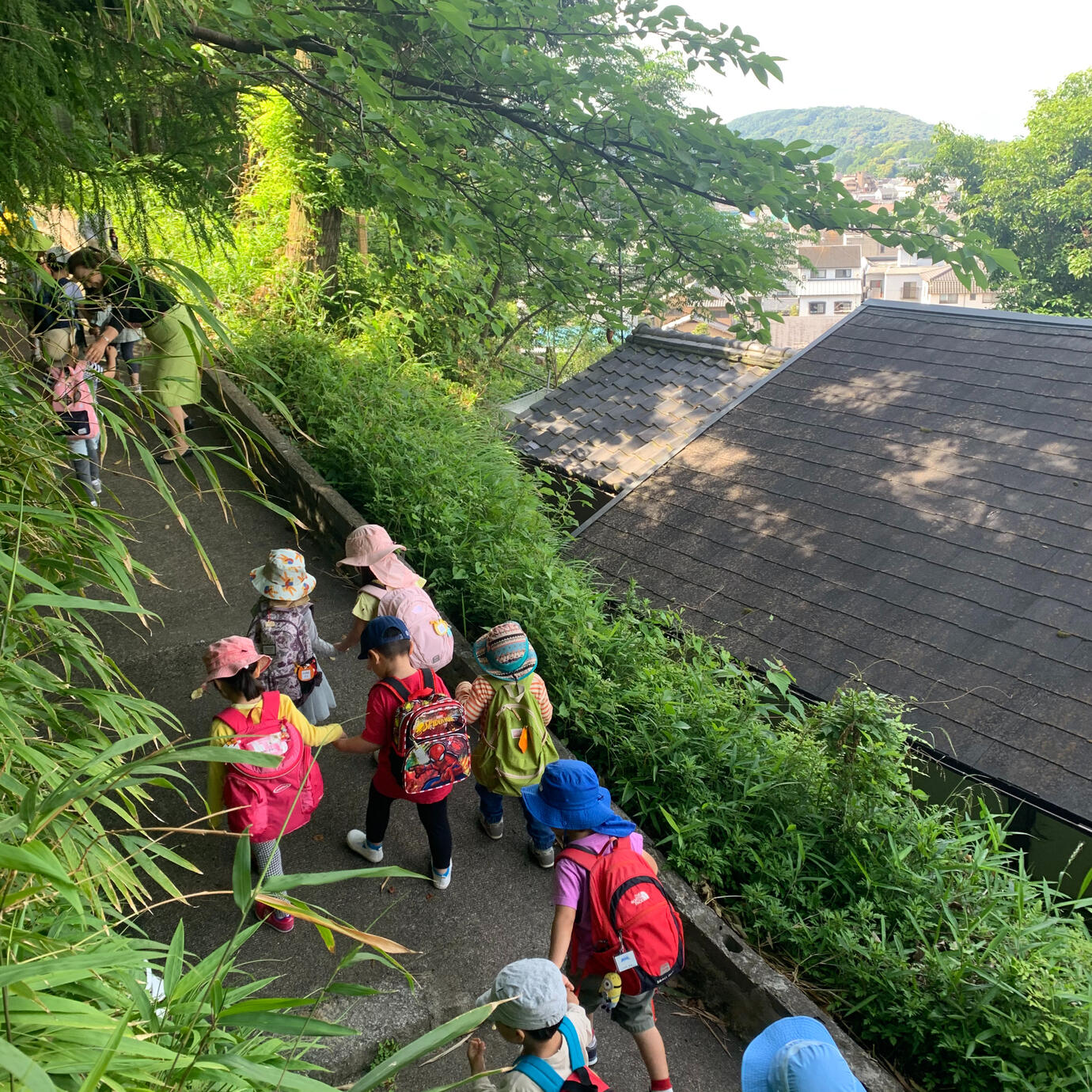 Mornings bring the sounds of happy kindergarteners.